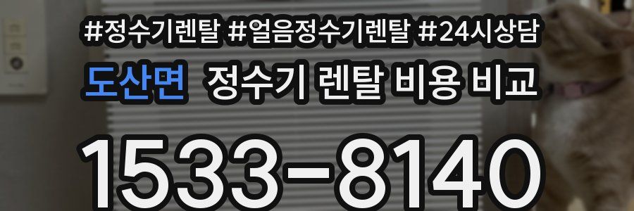 도산면 정수기 렌탈 비용 비교