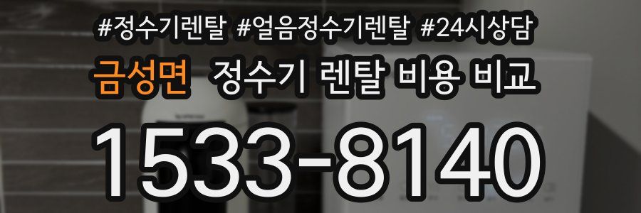 금성면 정수기 렌탈 비용 비교