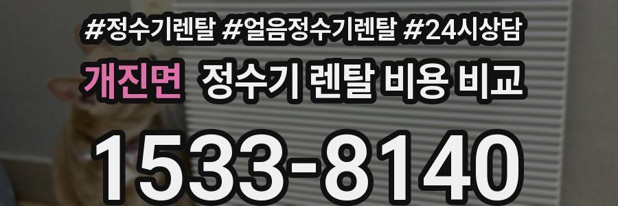 개진면 정수기 렌탈 비용 비교