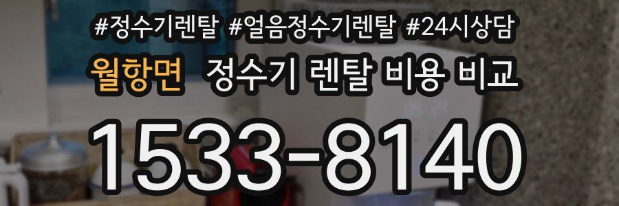 월항면 정수기 렌탈 비용 비교