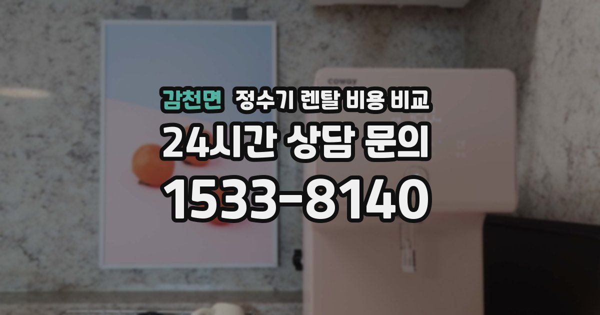 감천면 정수기 렌탈 비용 비교