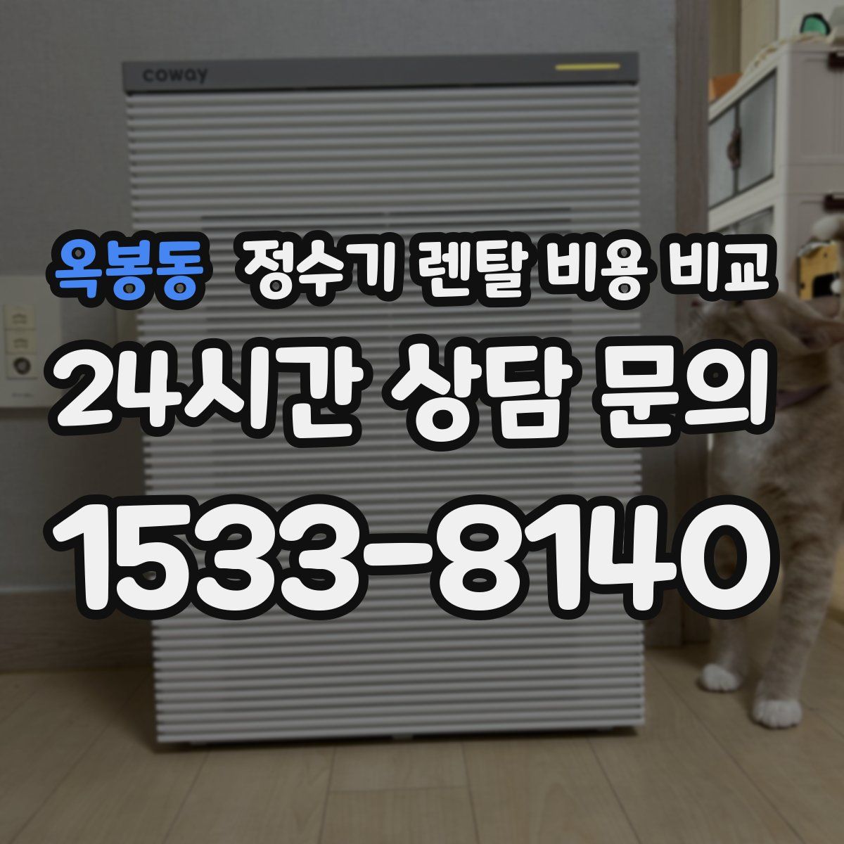 옥봉동 정수기 렌탈 비용 비교