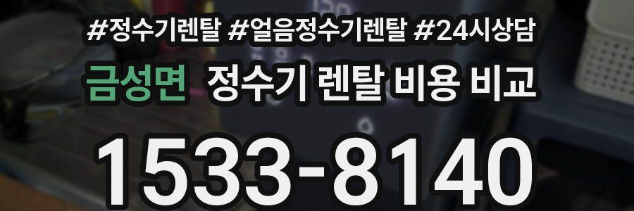 금성면 정수기 렌탈 비용 비교