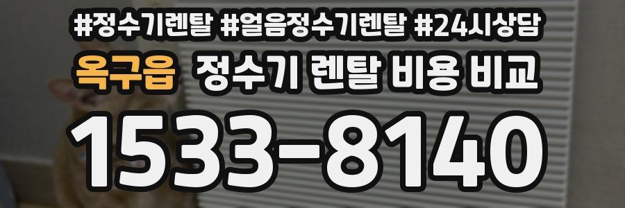 옥구읍 정수기 렌탈 비용 비교