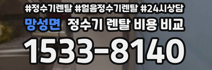 망성면 정수기 렌탈 비용 비교