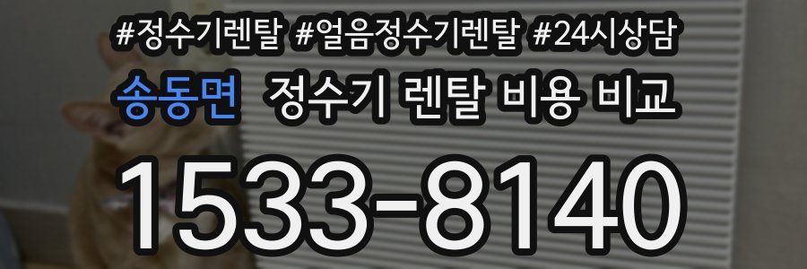 송동면 정수기 렌탈 비용 비교