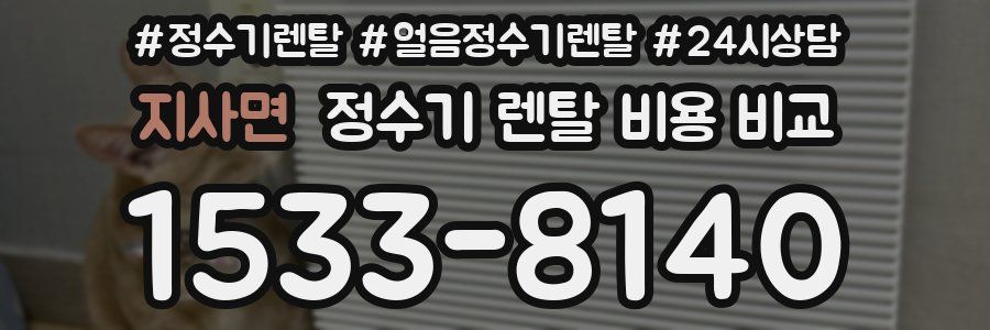 지사면 정수기 렌탈 비용 비교