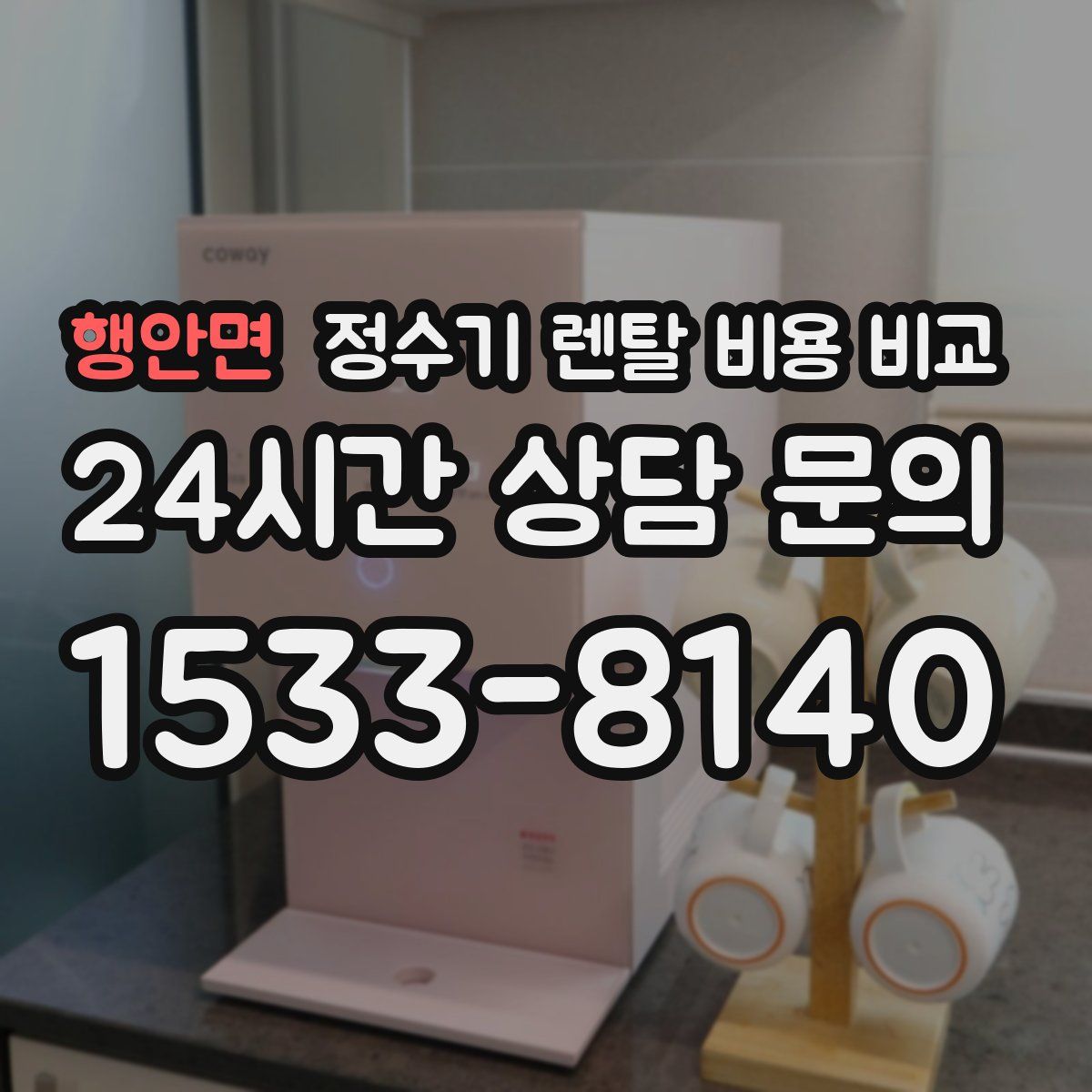 행안면 정수기 렌탈 비용 비교