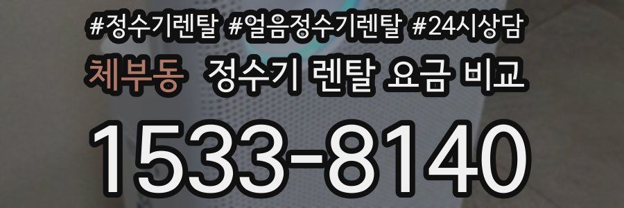 체부동 정수기 렌탈 요금 비교