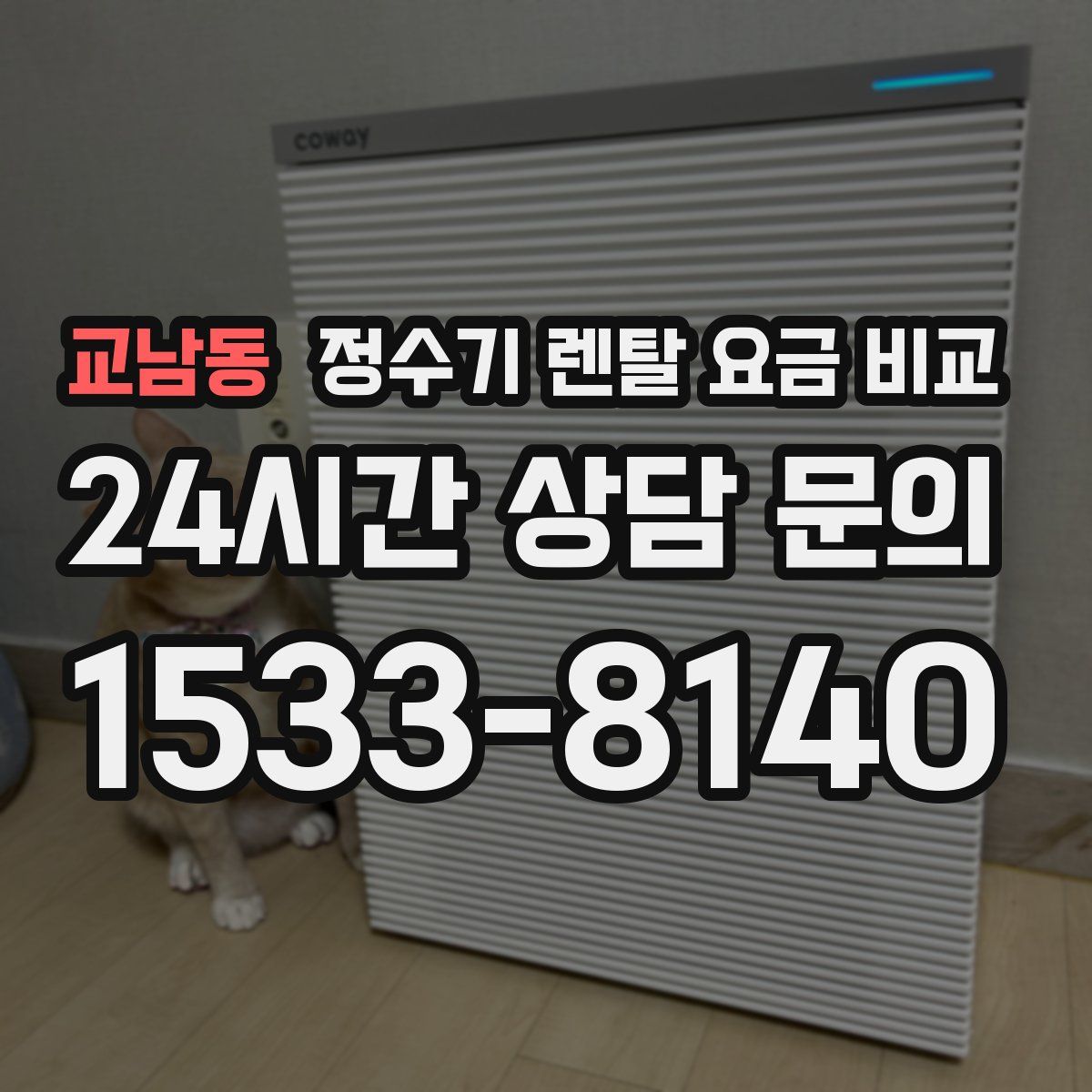 교남동 정수기 렌탈 요금 비교