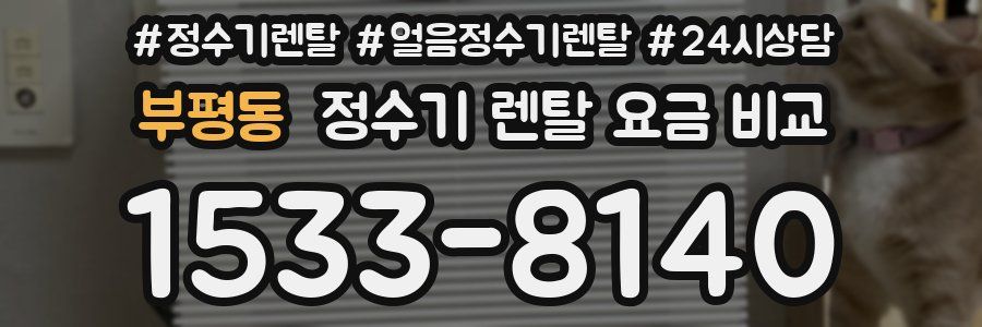 부평동 정수기 렌탈 요금 비교