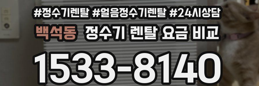 백석동 정수기 렌탈 요금 비교