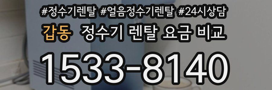 갑동 정수기 렌탈 요금 비교