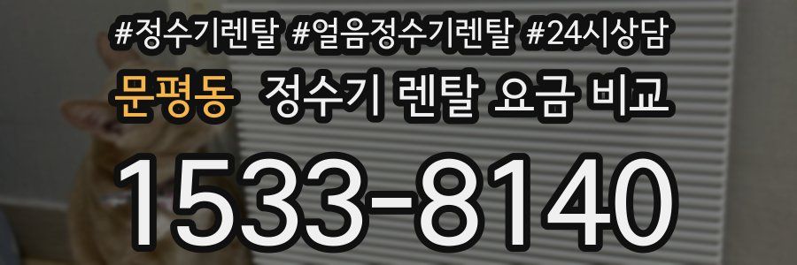 문평동 정수기 렌탈 요금 비교