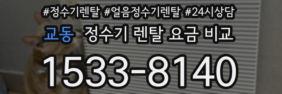 교동 정수기 렌탈 요금 비교