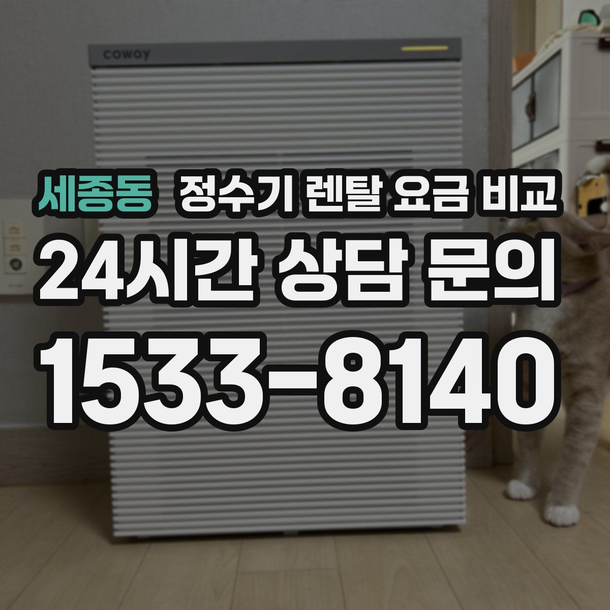 세종동 정수기 렌탈 요금 비교