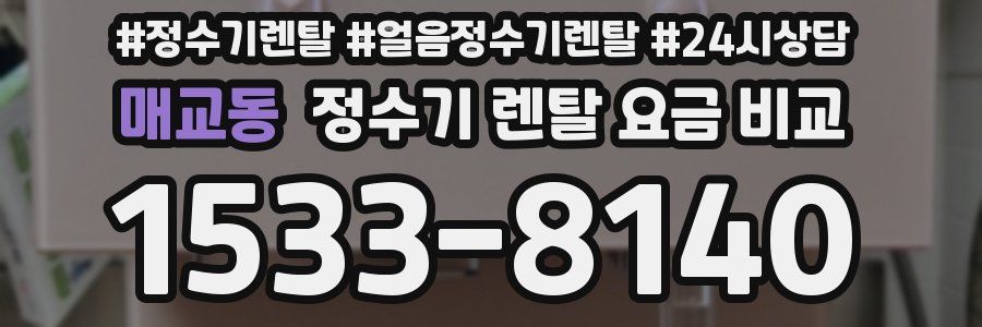 매교동 정수기 렌탈 요금 비교