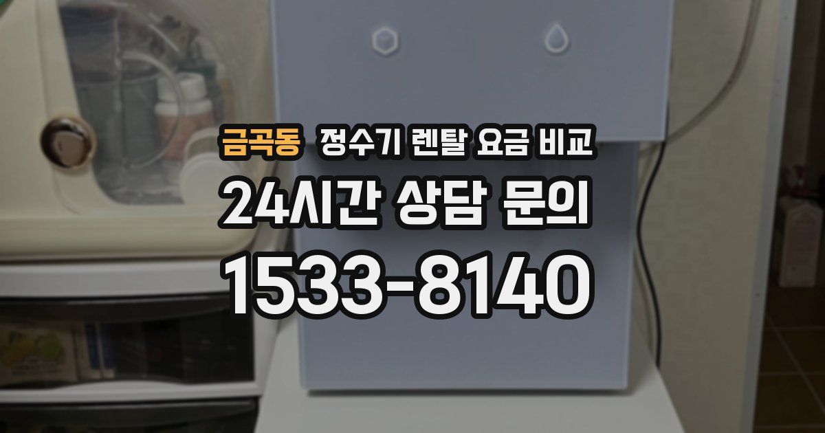 금곡동 정수기 렌탈 요금 비교