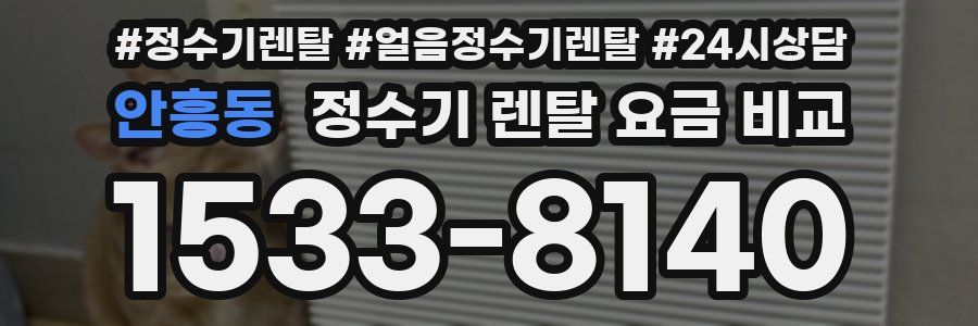 안흥동 정수기 렌탈 요금 비교