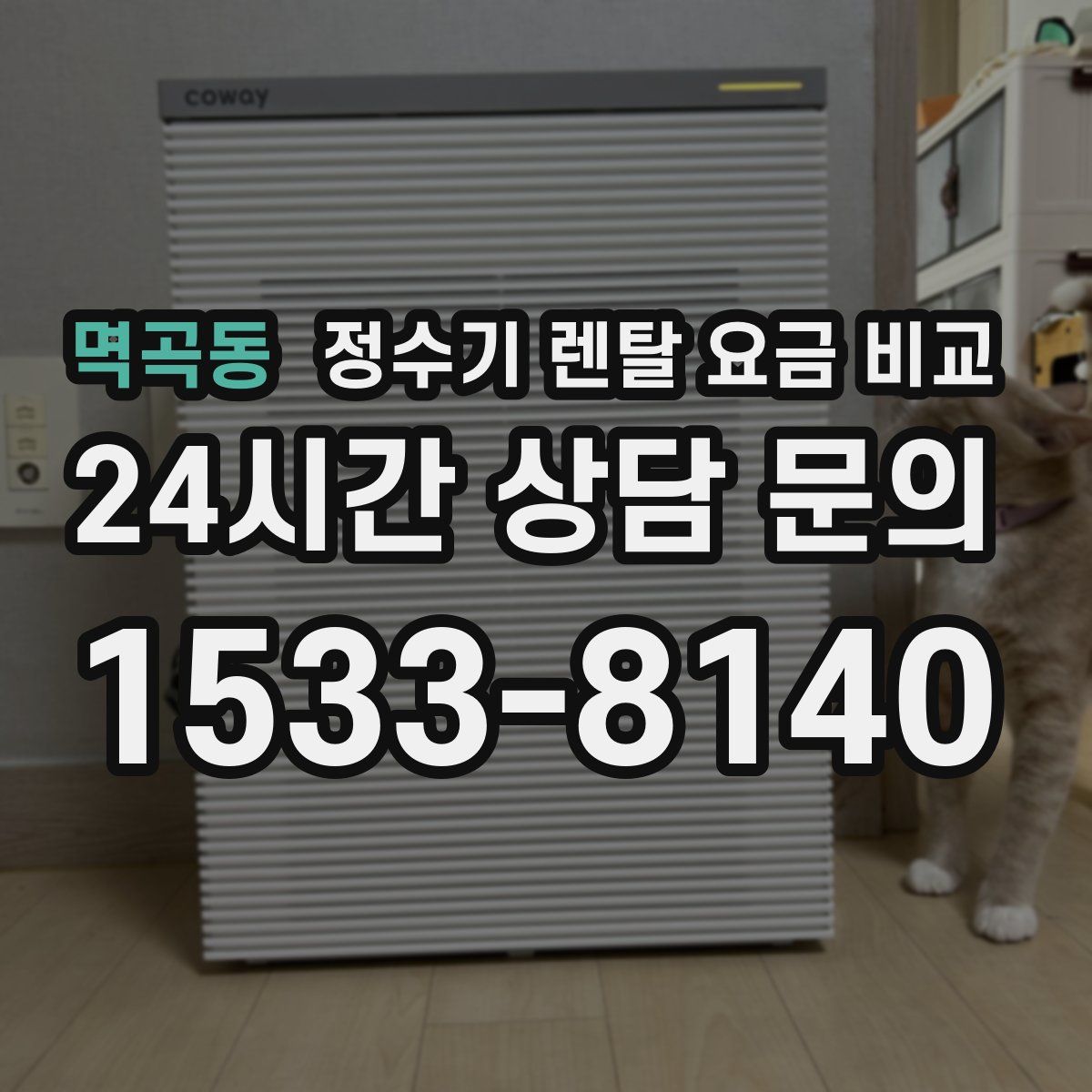 멱곡동 정수기 렌탈 요금 비교