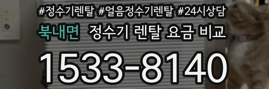 북내면 정수기 렌탈 요금 비교