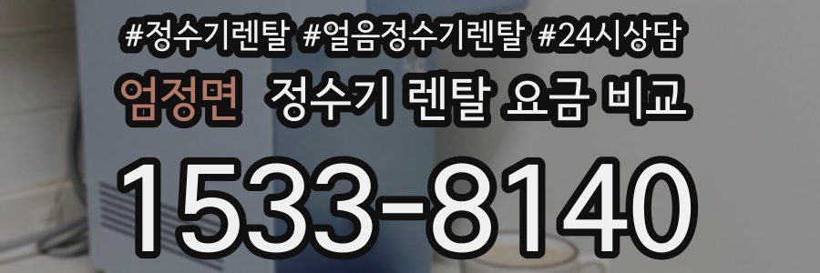 엄정면 정수기 렌탈 요금 비교