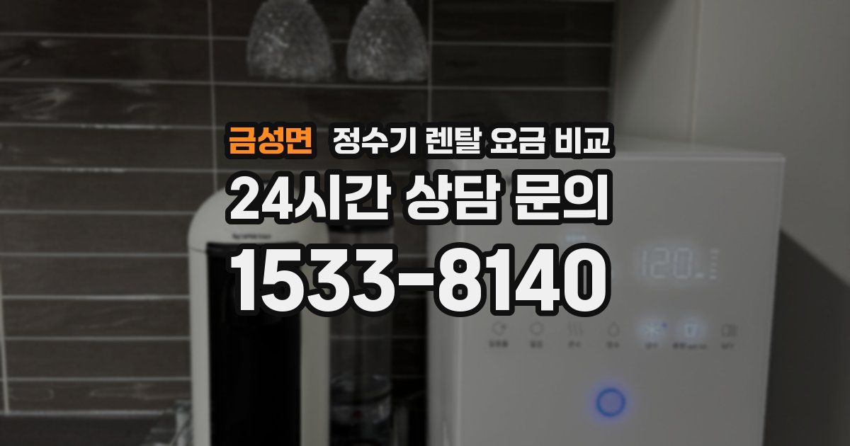 금성면 정수기 렌탈 요금 비교