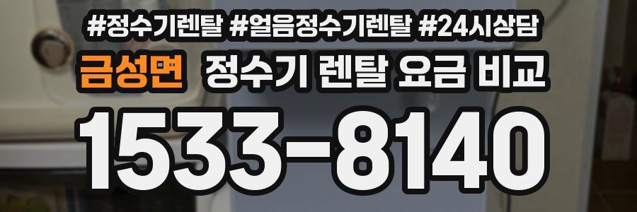 금성면 정수기 렌탈 요금 비교