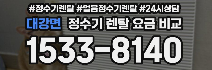 대강면 정수기 렌탈 요금 비교
