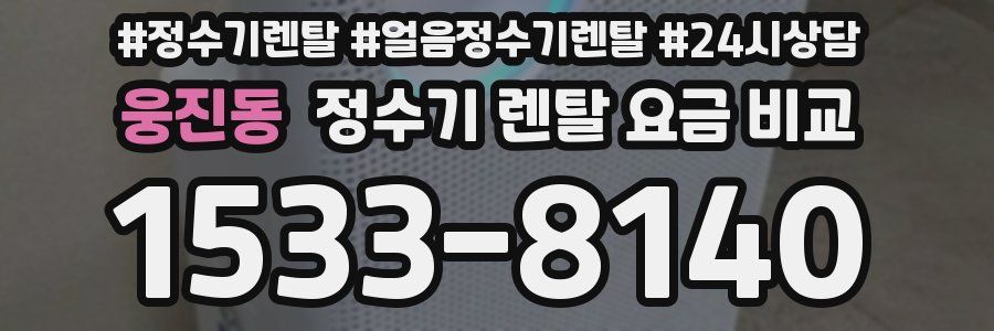 웅진동 정수기 렌탈 요금 비교