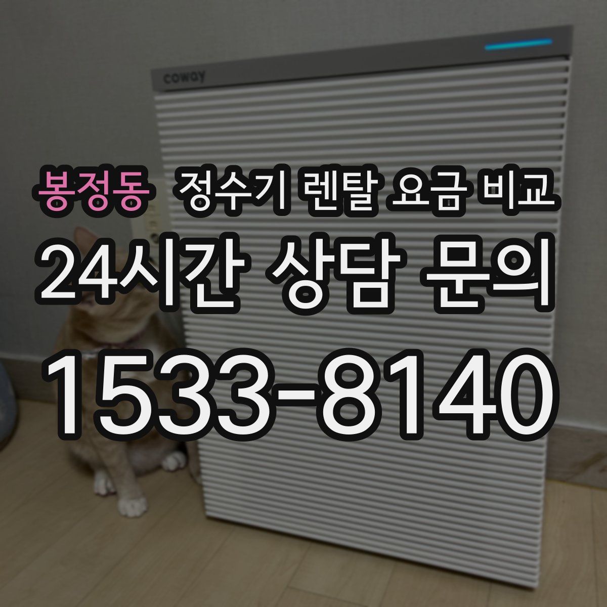 봉정동 정수기 렌탈 요금 비교