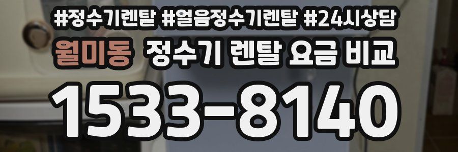 월미동 정수기 렌탈 요금 비교