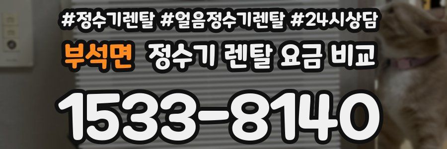 부석면 정수기 렌탈 요금 비교