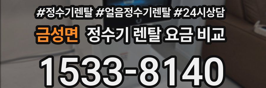 금성면 정수기 렌탈 요금 비교