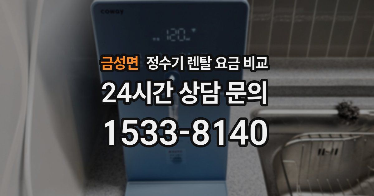 금성면 정수기 렌탈 요금 비교
