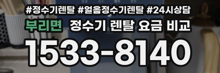 부리면 정수기 렌탈 요금 비교