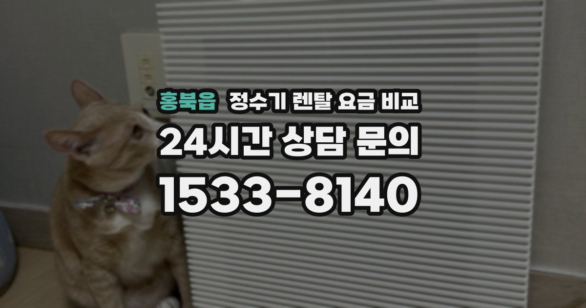 홍북읍 정수기 렌탈 요금 비교