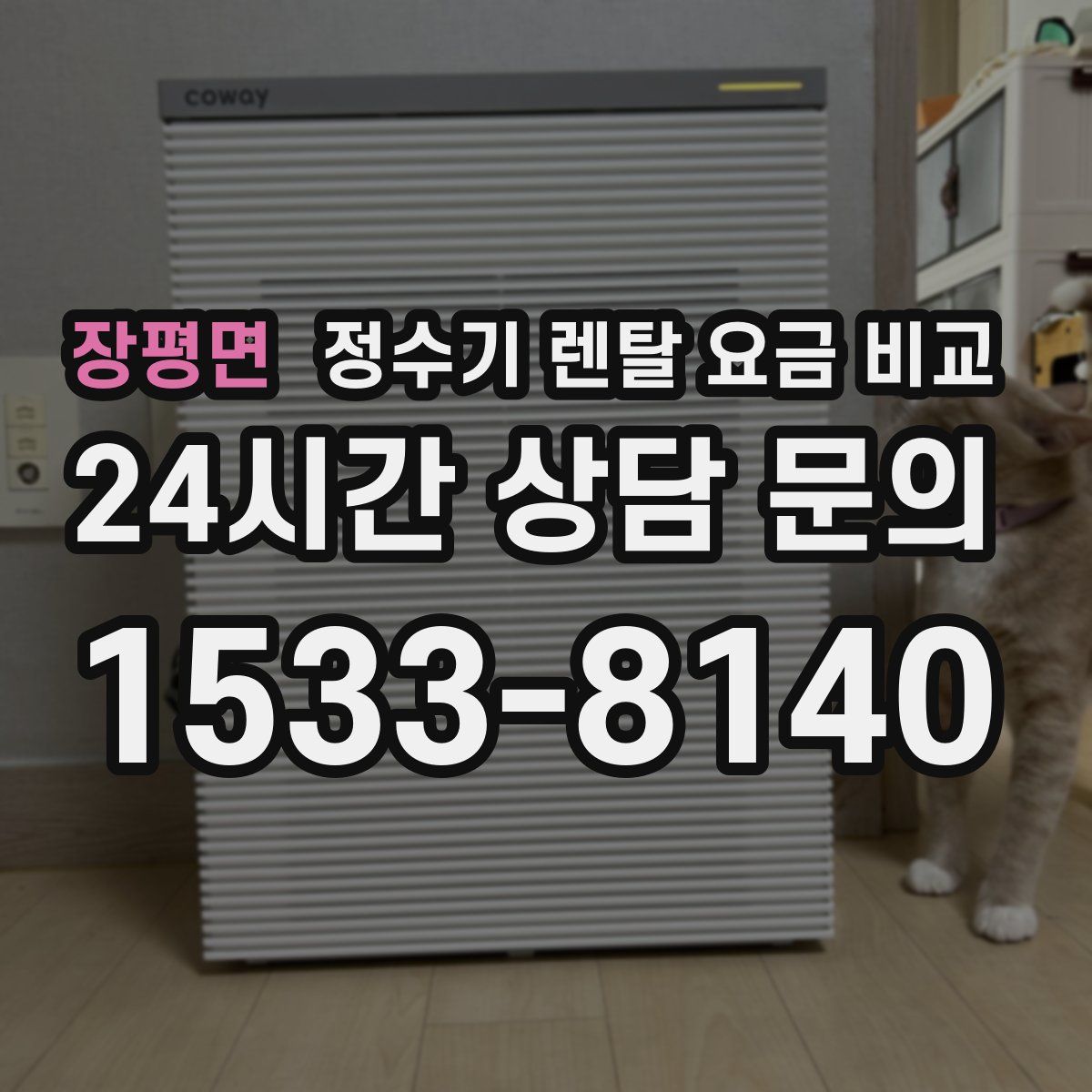 장평면 정수기 렌탈 요금 비교