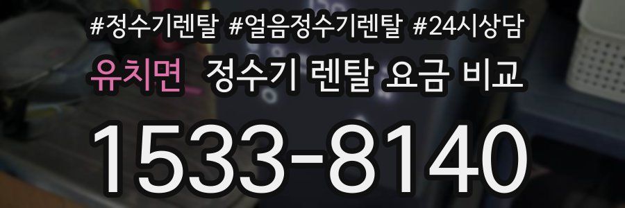 유치면 정수기 렌탈 요금 비교