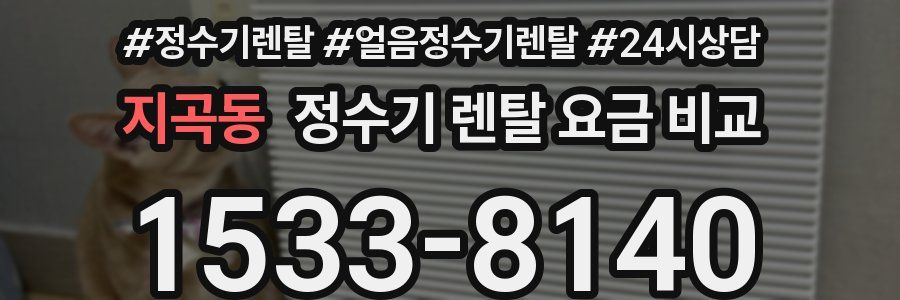 지곡동 정수기 렌탈 요금 비교