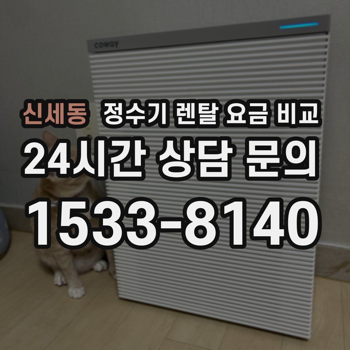 신세동 정수기 렌탈 요금 비교