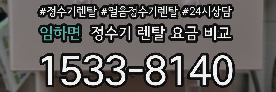 임하면 정수기 렌탈 요금 비교