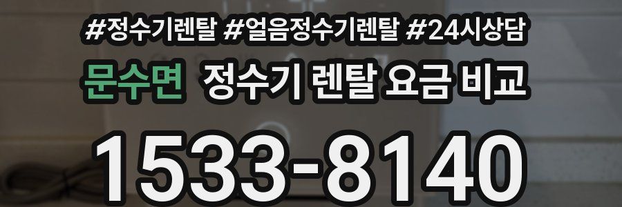 문수면 정수기 렌탈 요금 비교