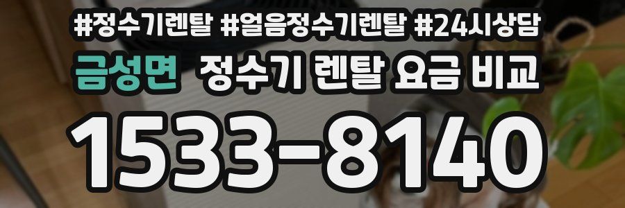 금성면 정수기 렌탈 요금 비교