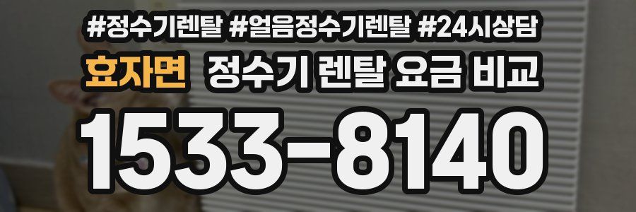 효자면 정수기 렌탈 요금 비교