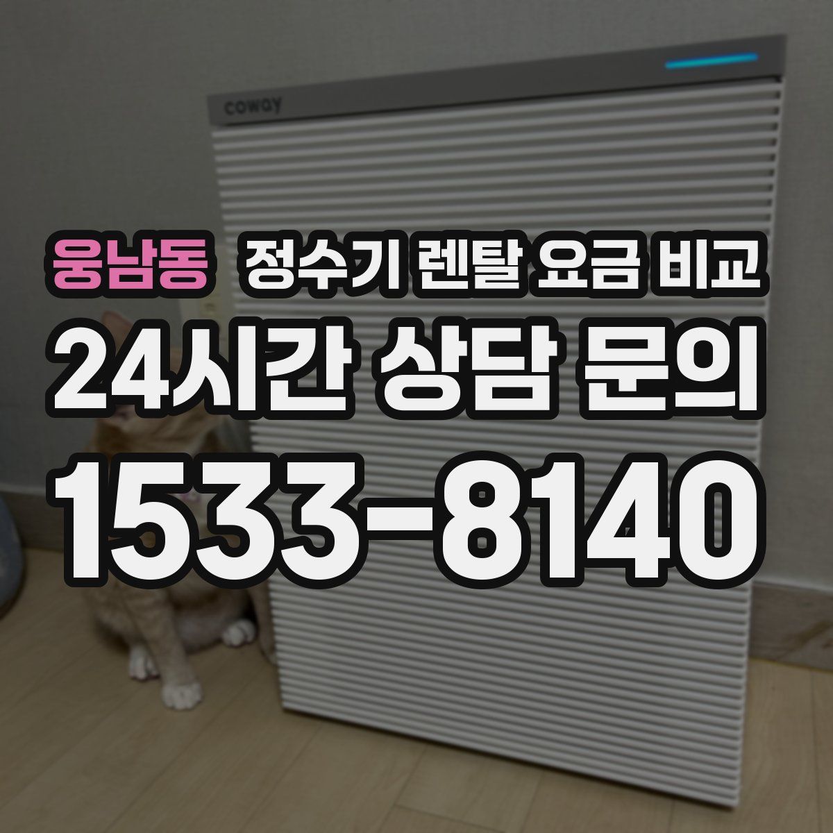 웅남동 정수기 렌탈 요금 비교