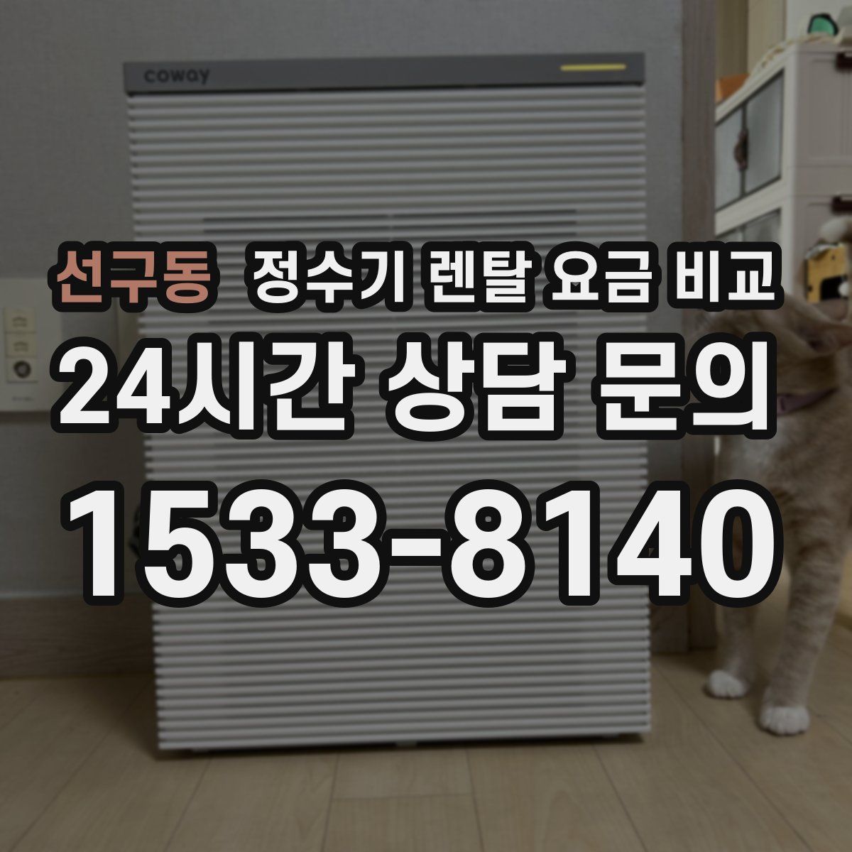 선구동 정수기 렌탈 요금 비교