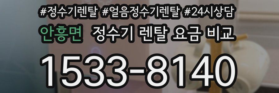안흥면 정수기 렌탈 요금 비교