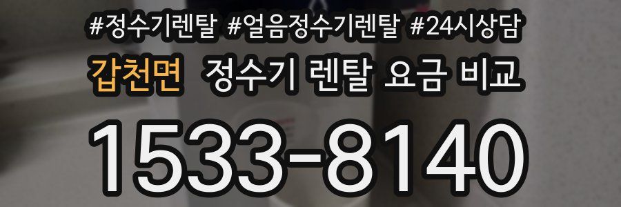 갑천면 정수기 렌탈 요금 비교