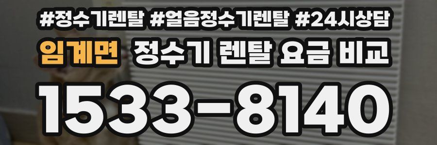 임계면 정수기 렌탈 요금 비교